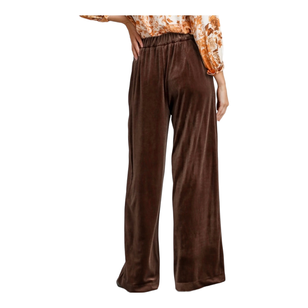 Velvet Wide Leg Pants