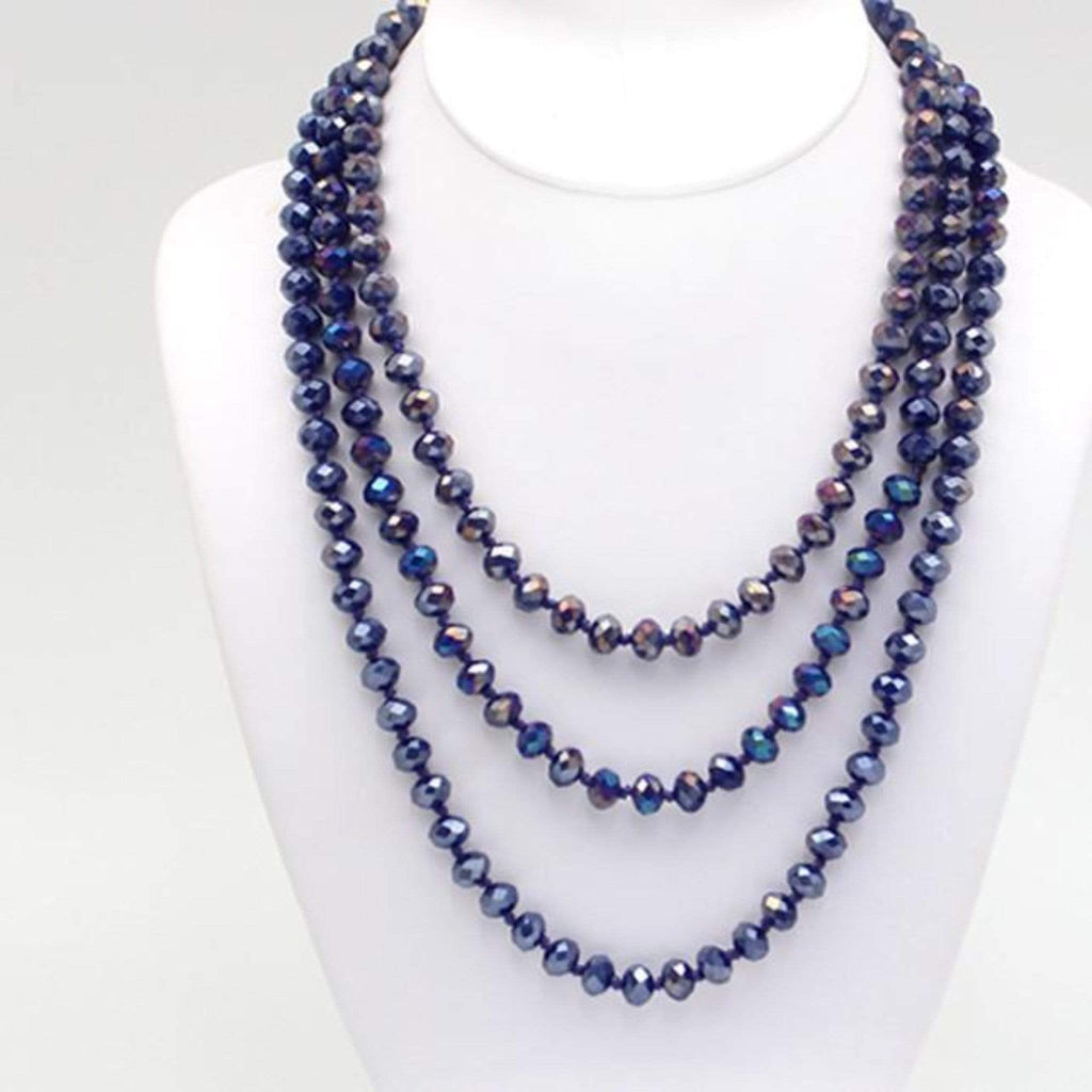 60" Assorted Colorful Crystal Beaded Necklaces