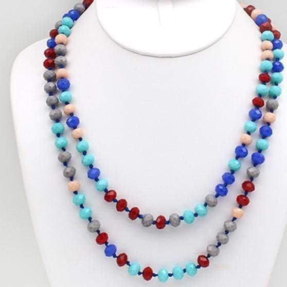 60" Assorted Colorful Crystal Beaded Necklaces