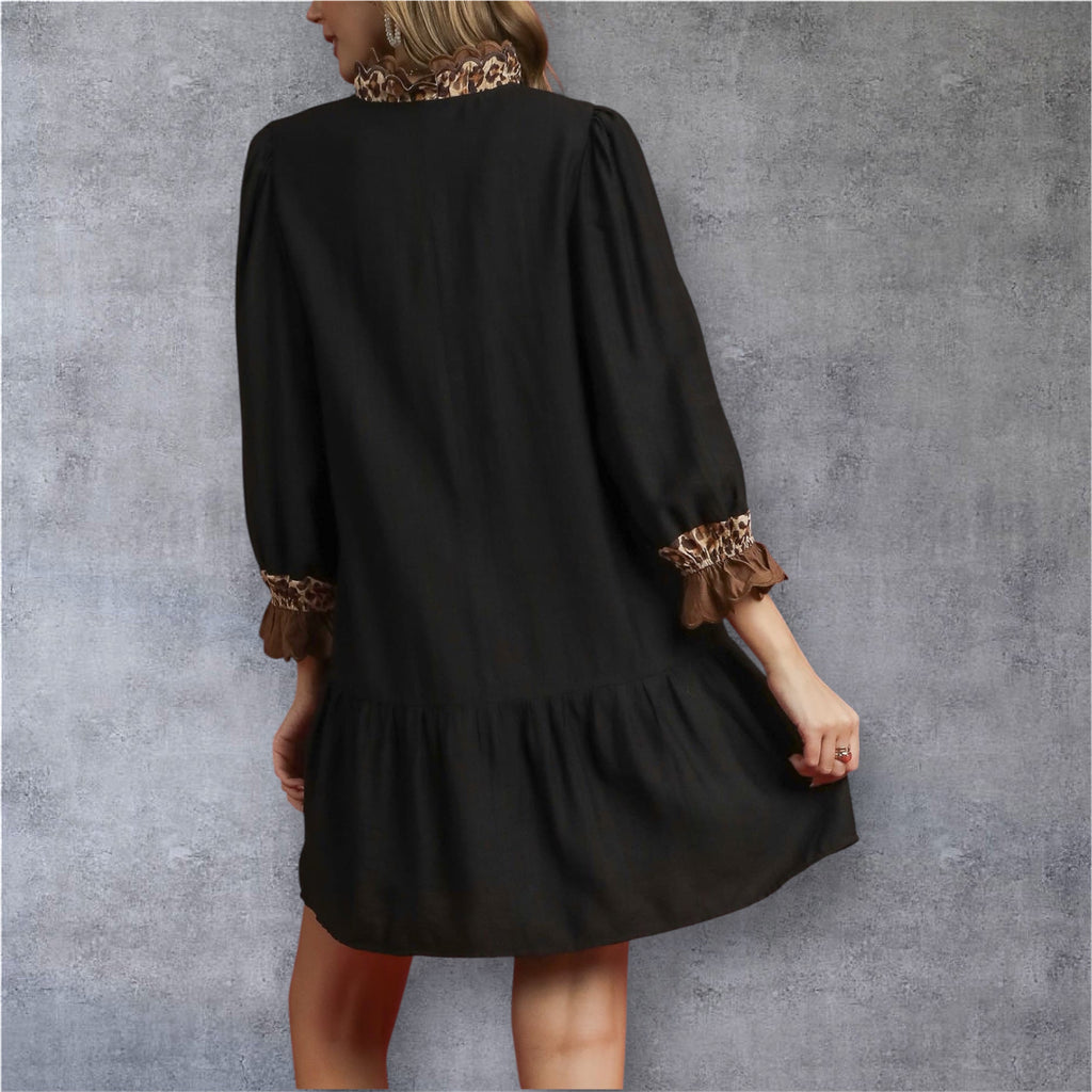 Black Animal Print Dress