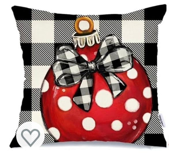 Black Red White Pillow Covers