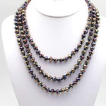 60" Assorted Colorful Crystal Beaded Necklaces