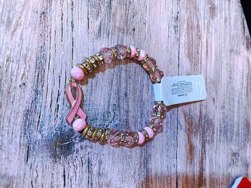 Breast Cancer Ribbon Bracelet